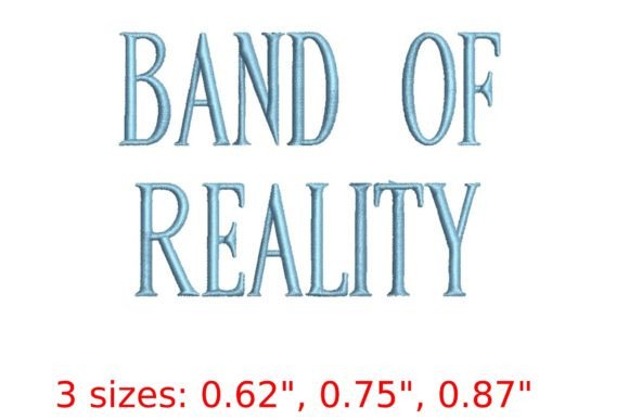 Band of Reality Font: A Versatile Embroidery Choice
