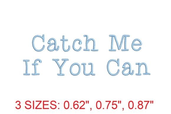 Catch Me if You Can Font: A Festive Embroidery Choice