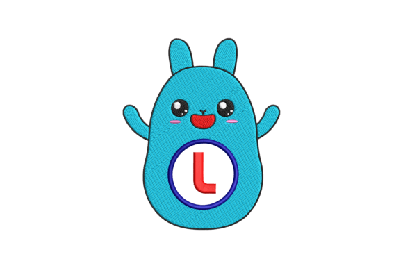Charming Cute Rabbit Letter L for Business Use