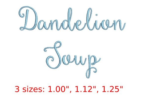 Charming Dandelion Soup Embroidery Font