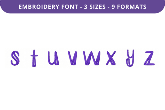 Ease My Mind Font S to Z: A Stylish Embroidery Choice