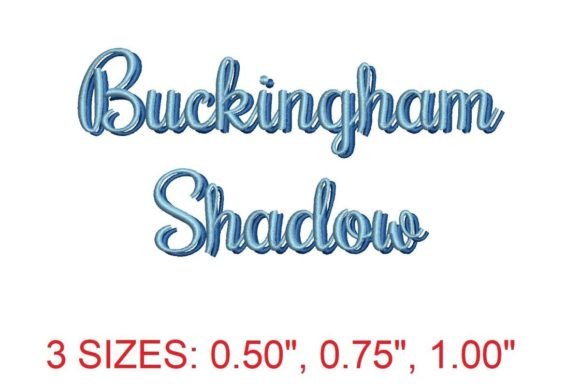 Elegance in Every Stitch: Buckingham Shadow Embroidery Font