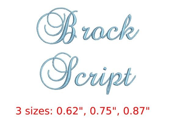 Elegant Brock Script Font for Embroidery