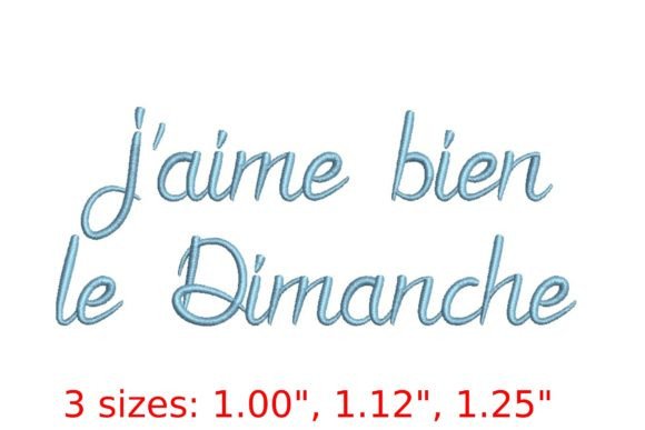 Elegant J aime Bien Le Dimanche Font for Business