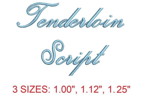 Elegant Tenderloin Script Embroidery Font