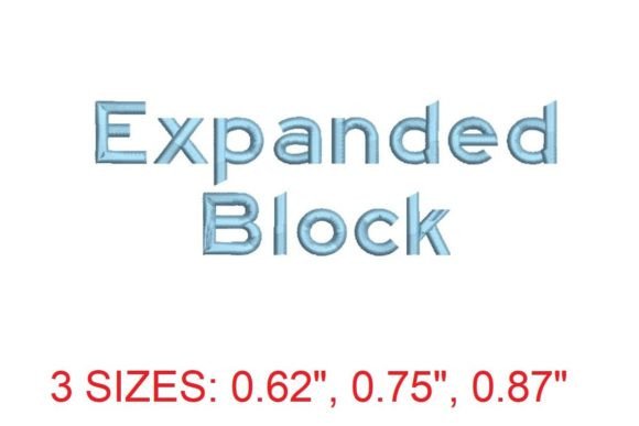 Expanded Block Embroidery Font: A Stylish Addition