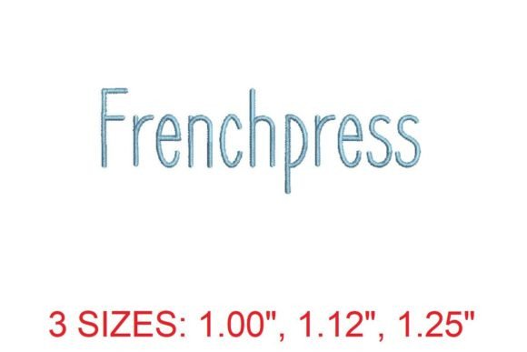 Frenchpress Embroidery Font: A Touch of Elegance