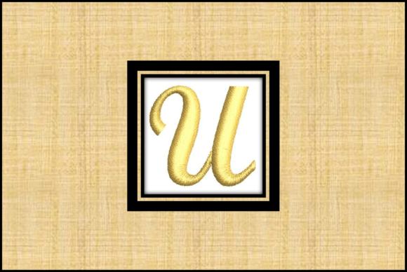 Gold Letter U: A Bold and Elegant Embroidery Design