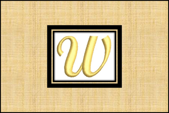 Gold Letter W: A Festive Touch for Holiday Embroidery