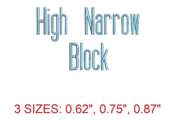 High Narrow Font for Chic Embroidery