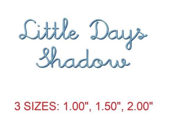 Little Days Shadow Font: A Premium Embroidery Choice