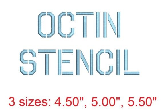 Octin Stencil Embroidery Font: A Stylish Choice