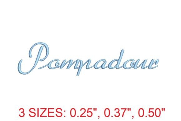 Pompadour Embroidery Font: A Seasonal Delight
