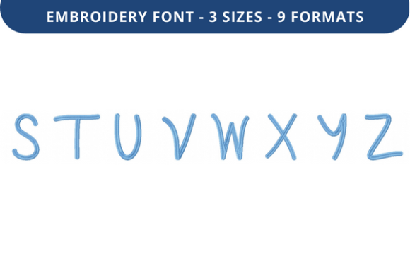 Quirky and Messy Font S to Z: A Stylish Embroidery Choice
