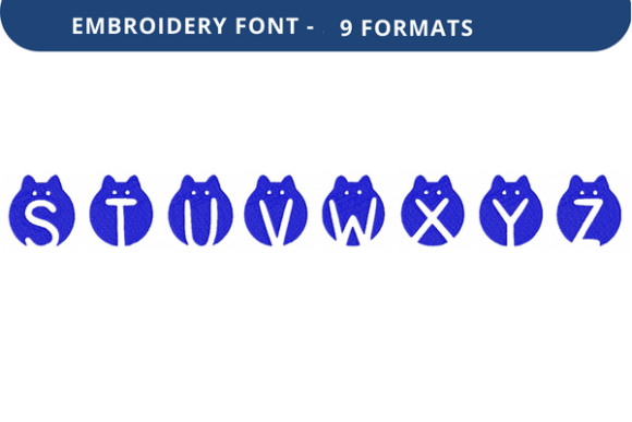 Skulls and Kitties Font S to Z: A Unique Embroidery Choice