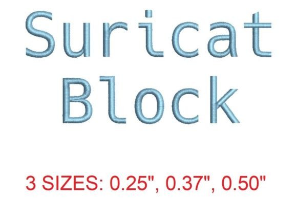 Suricat Block: A Bold Embroidery Font for Seasonal Charm