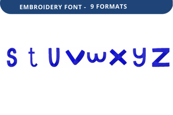 Taffy Luck Font S to Z: A Stylish Embroidery Choice