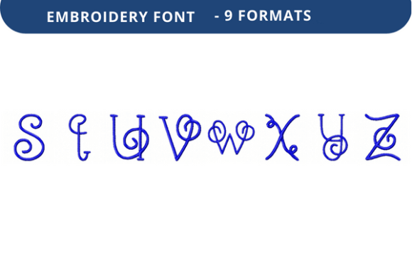 Vine Nouveau Font: A Stylish Embroidery Choice